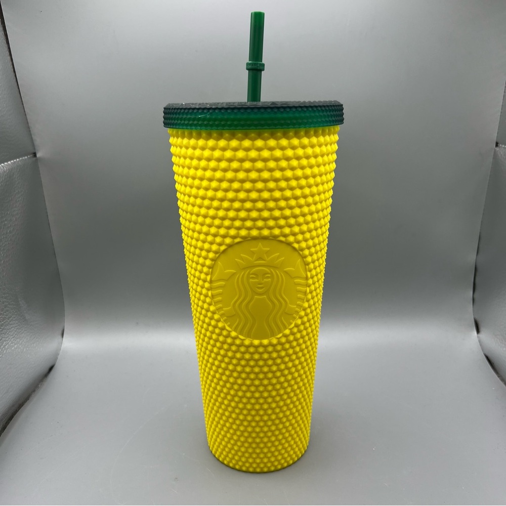 Starbucks Hawaii Exclusive 2020 Pineapple Matte Studded Tumbler Cup 24oz & Straw